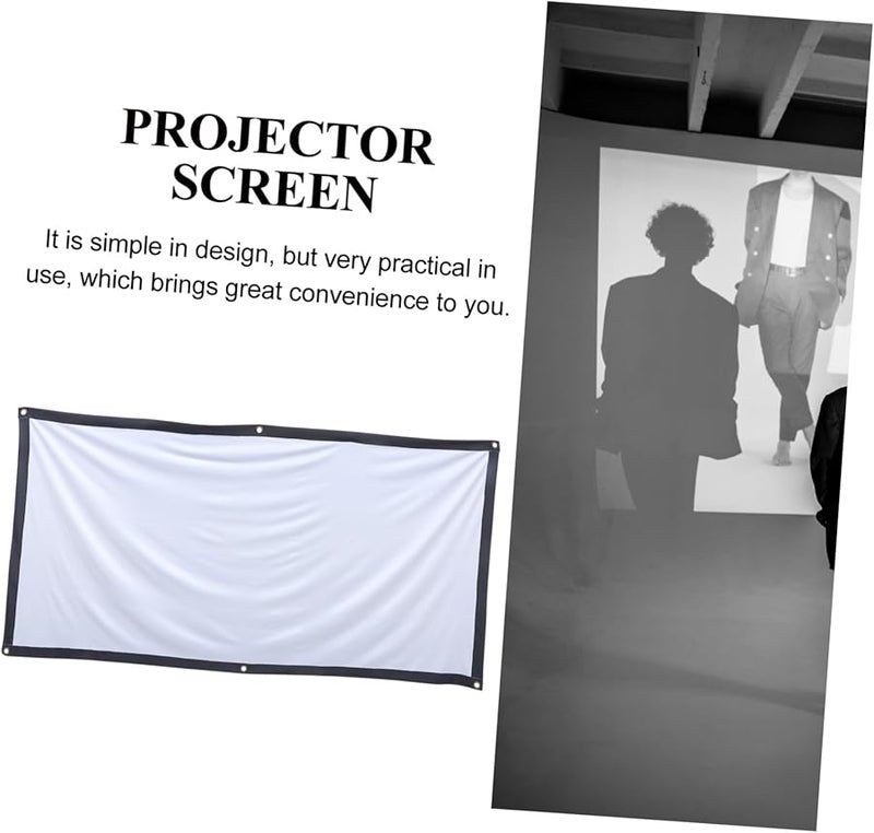 Foldable Polyester Projector Screen 100 Inch Anti Crease Indoor Outdoor Movie Screen - Image 3