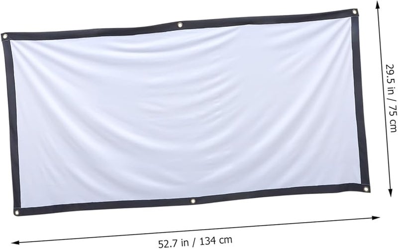 Foldable Polyester Projector Screen 100 Inch Anti Crease Indoor Outdoor Movie Screen - Image 5