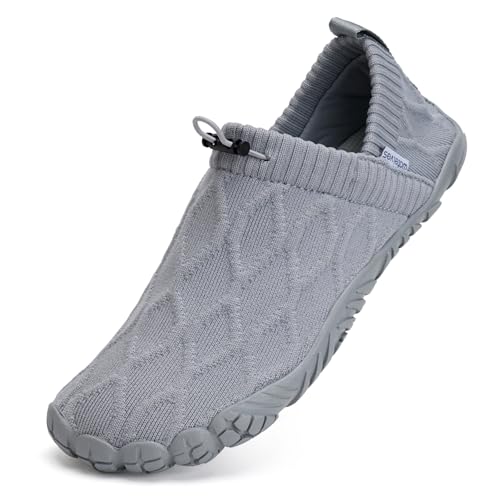 WateLves Barefoot Water Shoes Women Men Minimalist Comfortable Walking Shoes Beach Outdoor Running Sneakers (Grey,39) - Image 5