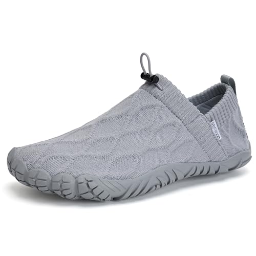 WateLves Barefoot Water Shoes Women Men Minimalist Comfortable Walking Shoes Beach Outdoor Running Sneakers (Grey,39) - Image 1