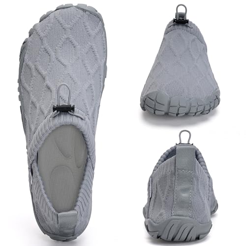 WateLves Barefoot Water Shoes Women Men Minimalist Comfortable Walking Shoes Beach Outdoor Running Sneakers (Grey,39) - Image 4