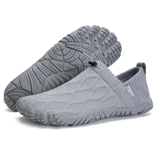 WateLves Barefoot Water Shoes Women Men Minimalist Comfortable Walking Shoes Beach Outdoor Running Sneakers (Grey,39) - Image 2