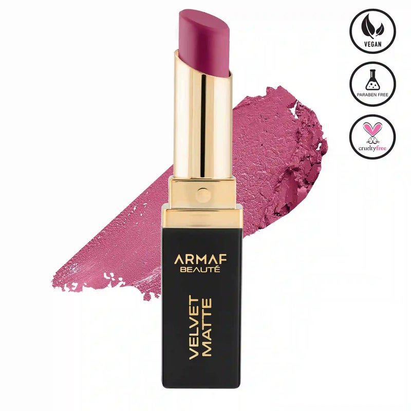 Armaf Beaute Makeup Velvet Matte Bullet Lipstick Madeleine 2.6g, Rich & Hydrating Lip Colour with Shea Butter, Non Drying & Lightweight Lip Stick, Comfortable & Long Lasting Finish, Weightless Formula - Image 1