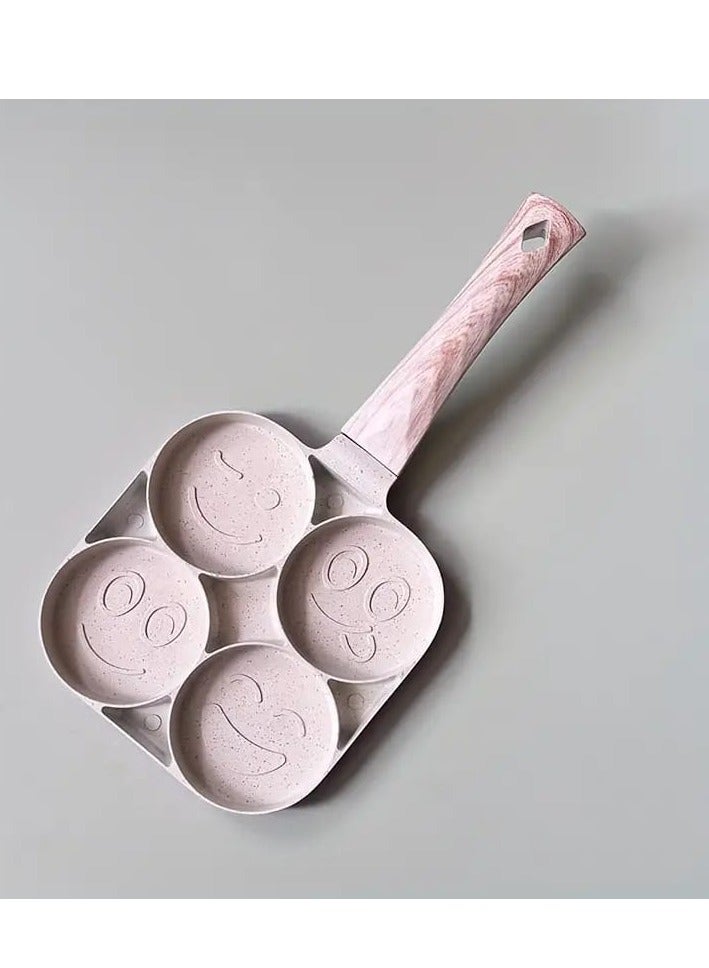 Liying Smiley Face Pancake Griddle Pan, 4 Mini Faces, Nonstick, 35cm x 18cm - Image 2