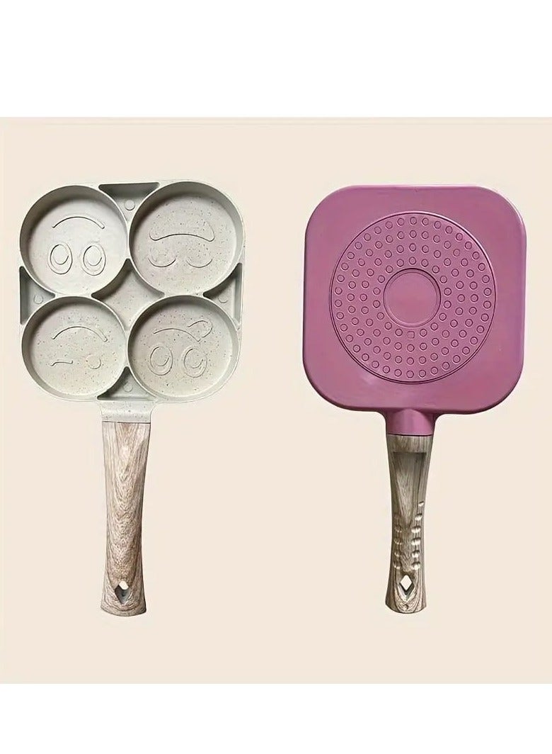 Liying Smiley Face Pancake Griddle Pan, 4 Mini Faces, Nonstick, 35cm x 18cm - Image 5