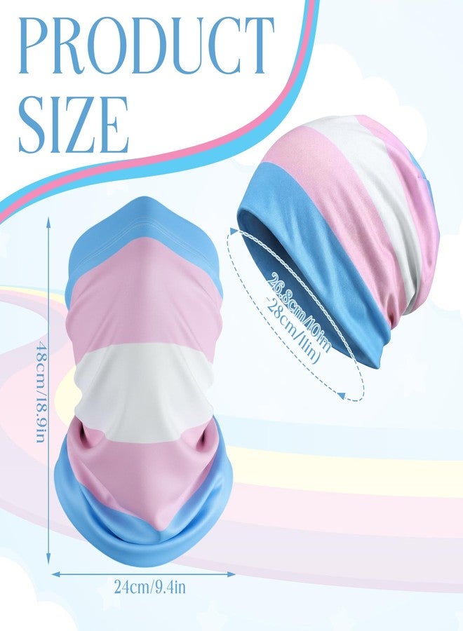 Funnysoft 3 Pcs Transgender Gift Set Includes Adjustable Braided Boho Rope Bracelet Slouchy Beanie and Multifunctional Neck Gaiter LGBTQ Ally Gift for Daily Wear Women Men Pride Month Parade - Image 3