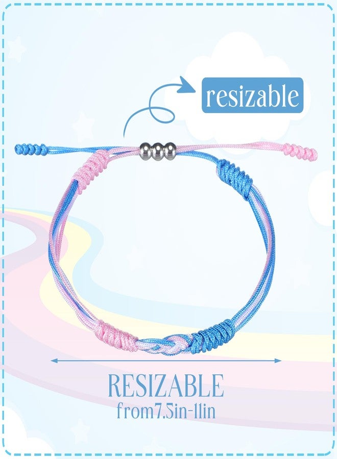 Funnysoft 3 Pcs Transgender Gift Set Includes Adjustable Braided Boho Rope Bracelet Slouchy Beanie and Multifunctional Neck Gaiter LGBTQ Ally Gift for Daily Wear Women Men Pride Month Parade - Image 4