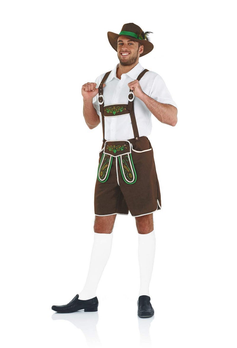 Fun Shack Lederhosen Men, Bavarian Costume men, Oktoberfest Outfit Mens, Oktoberfest Costume Men, Mens Lederhosen Costume Medium - Image 1