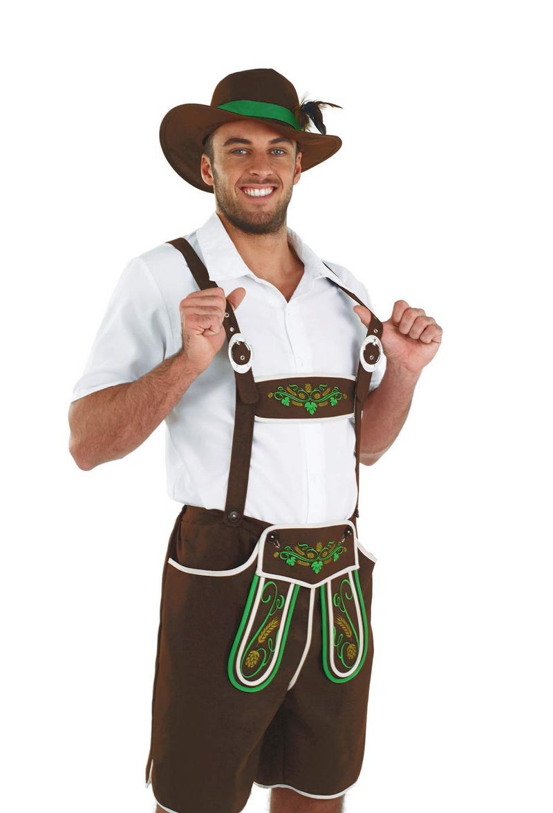Fun Shack Lederhosen Men, Bavarian Costume men, Oktoberfest Outfit Mens, Oktoberfest Costume Men, Mens Lederhosen Costume Medium - Image 2