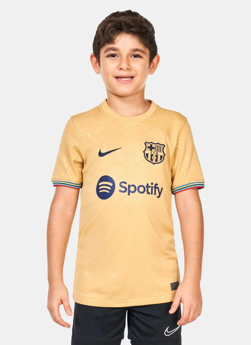 Nike Kids' F.C. Barcelona Dri-FIT Stadium Away Football Jersey - 2022/23 (Older Kids)