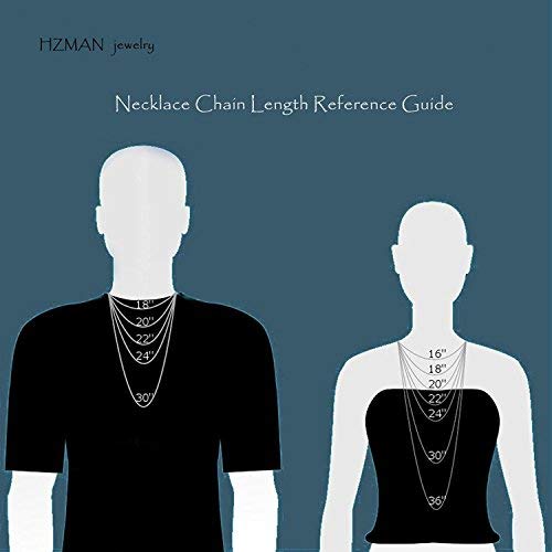 HZMAN 3.0 mm Stainless Steel Black Wheat Chain Necklaces for Men Women 16" -30" (Black,16) - Image 5