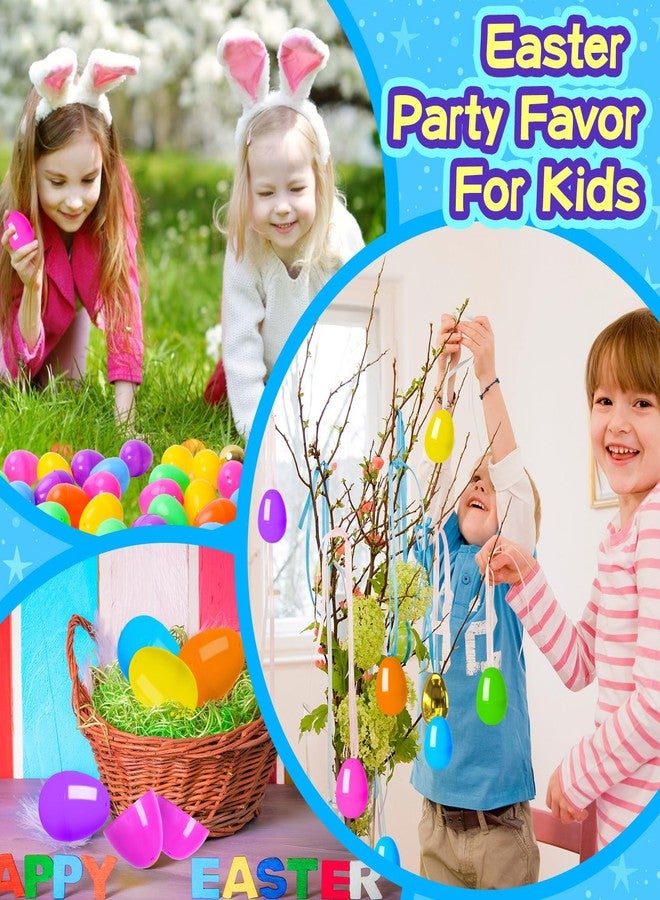 MGparty 210 Pack Easter Eggs Empty 2.3" Plastic Bright Colors Eggs with Golden Eggs for Easter Egg Hunt Party Favors Basket Stuffers Fillers - Image 4