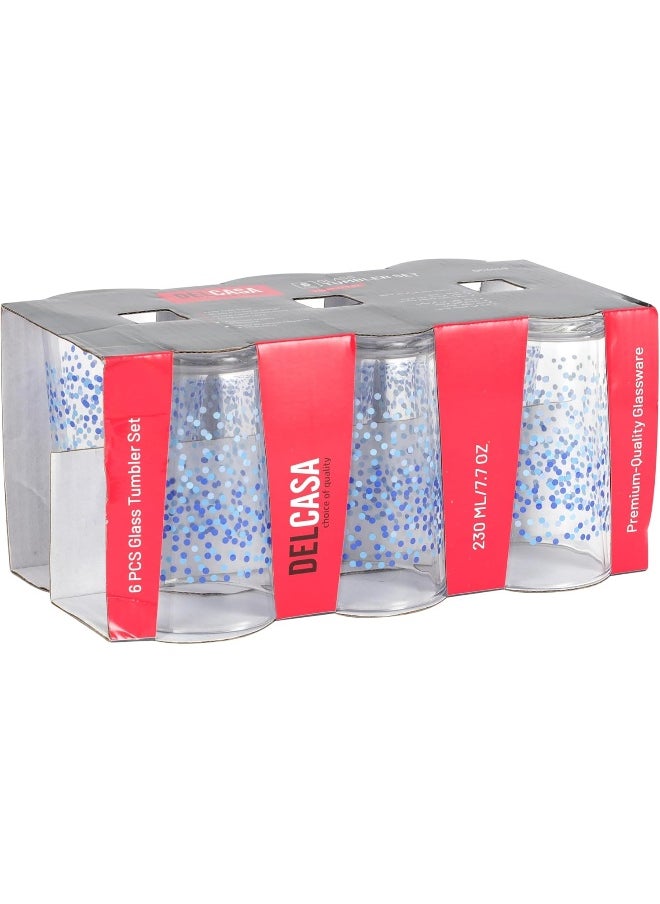 DELCASA Delcasa 230 ML Transparent Glass Tumbler Set- DC3449  - Image 4