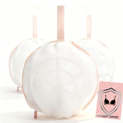 Cociat 3Pcs Bra Wash Bag with Plastic Frame Support, Protective Lingerie Laundry Bags for Washer & Dryer, Anti-Tangle & Anti-Deformation Mesh Bag - Image 1