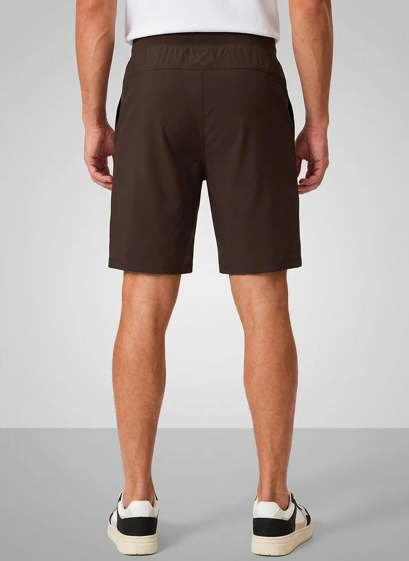 NOBERO Chocolate Fondant Nobero Oversized Shorts | Men’s Shorts | Relaxed Fit | Milano Ponte Knit | Knee-Length Mid-Rise Comfort | Elasticated Waistband | Available in 4 Colours for Men | Best Price UAE