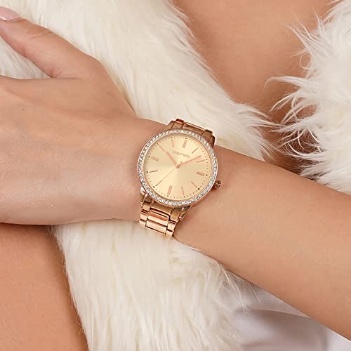 Joker & Witch Women Analogue Halo 38mm Rose Gold Dial 18mm Stainless Steel Strap Watch - Image 2