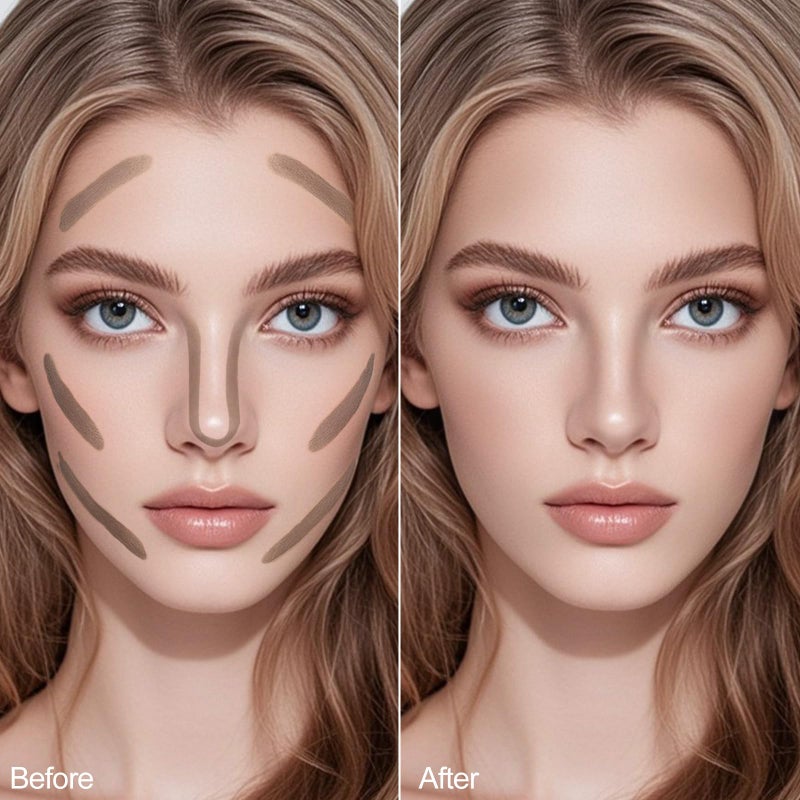 Erinde Cool Toned Contour Stick for Fair Skin, Large Capacity Grey Brown Cream Contour Makeup Stick, Smooth Blendable Matte Bronzer, Waterproof & Long Lasting Face Shaping Nose Contouring Sticks - Image 4