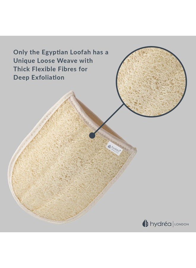 Hydrea London Exfoliating Glove - Organic Egyptian Shower Loofah & Dual-Sided Face Mitt Exfoliator - Body Scrubber for Men & Women, Dead Skin Cell Remover, & Bath Scrub for Deep Exfoliation & Detox - Image 5