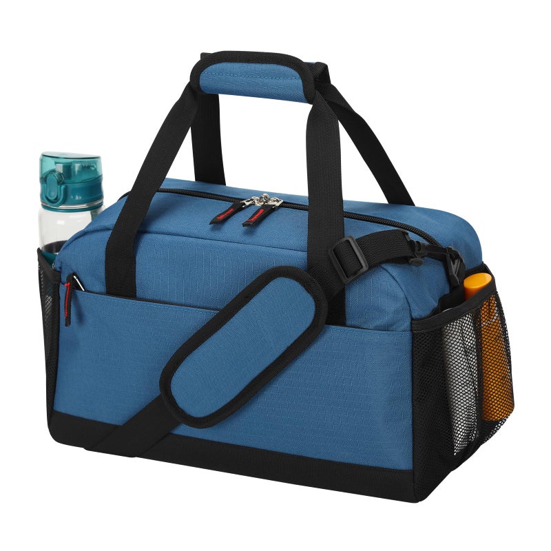 THSOGO Small Gym Bag with Wet Pocket 14 inch Mini Duffle Bag for Men Women Lightweight Carry On Bag for Travel Sport Blue - Image 2