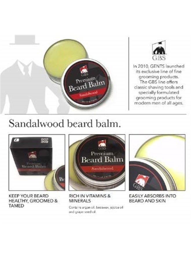G.B.S Beard Grooming & Trimming Includes-Unscented Beard Oil, Sandalwood Balm, 3” Boar Bristle Brush, 7” Dressing Comb, 5” Shave Razor+10 Blades, 3” Mustache Comb, Scissors(8pcs) - Image 2