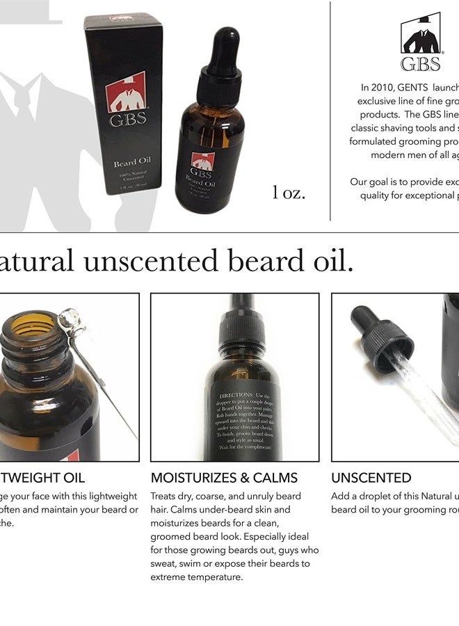 G.B.S Beard Grooming & Trimming Includes-Unscented Beard Oil, Sandalwood Balm, 3” Boar Bristle Brush, 7” Dressing Comb, 5” Shave Razor+10 Blades, 3” Mustache Comb, Scissors(8pcs) - Image 3