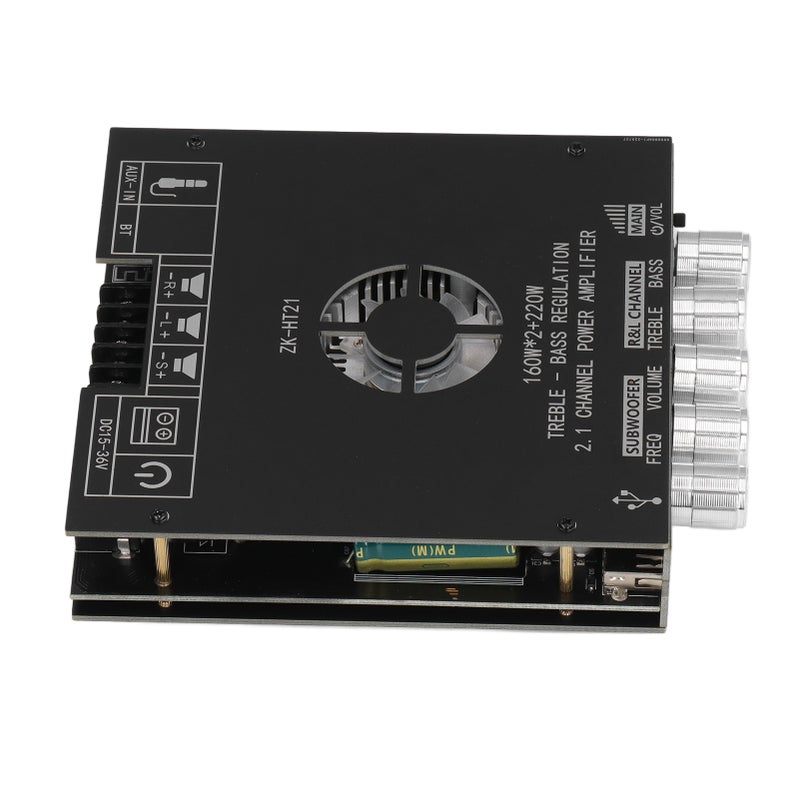 Subwoofer Amplifier Board 2.1 Channel 500mV Volume Control High Safety ZK HT21 Power Amplifier Board - Image 3