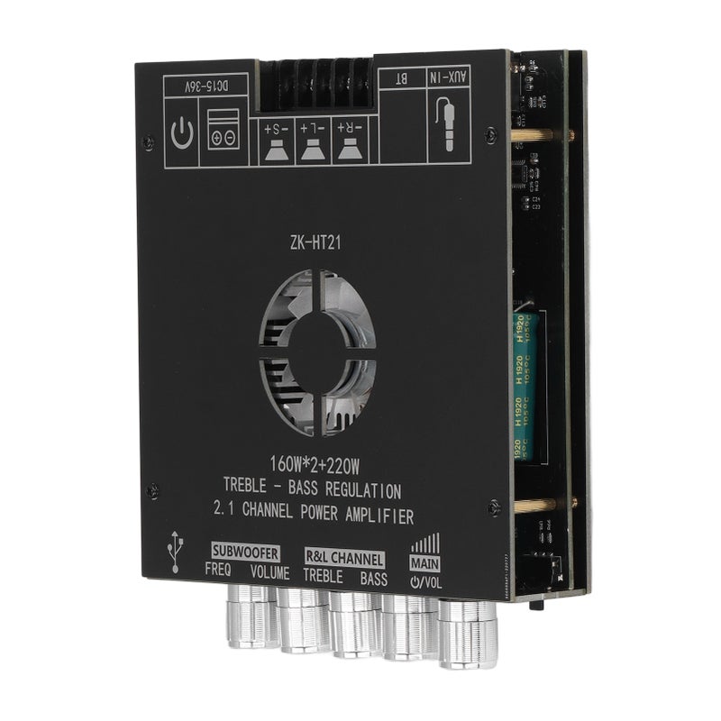 Subwoofer Amplifier Board 2.1 Channel 500mV Volume Control High Safety ZK HT21 Power Amplifier Board - Image 5