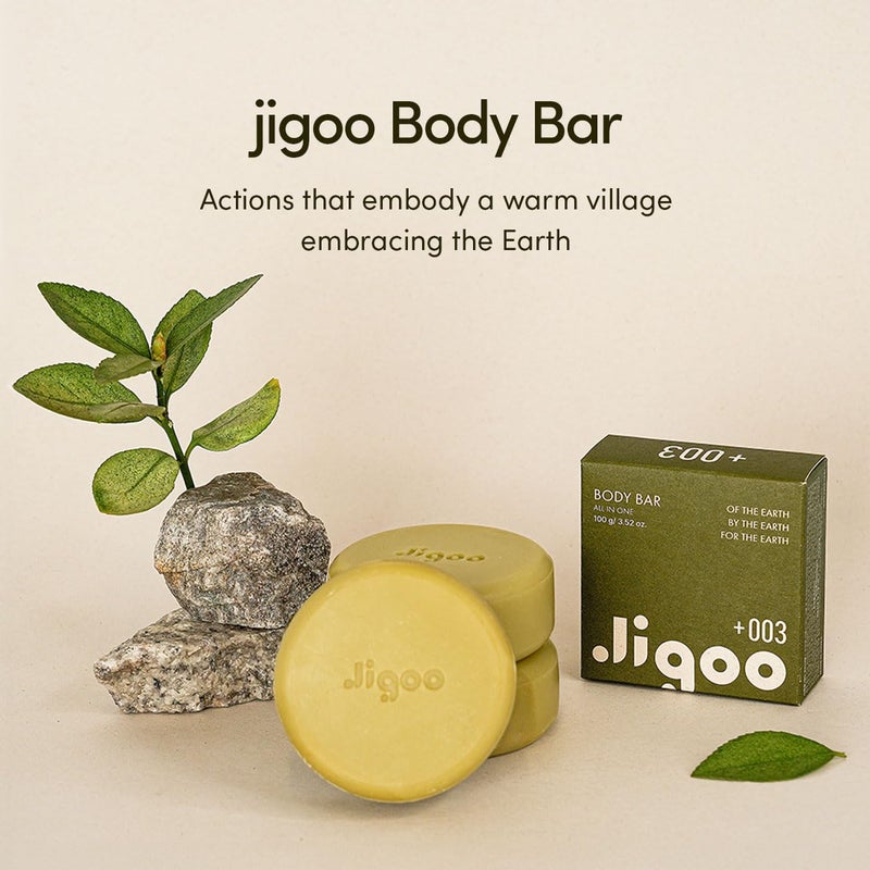 JIGOO Body Bar All in One 352oz 100g Cleansing Shea Butter Body Soap Korean Skin Care - Image 2