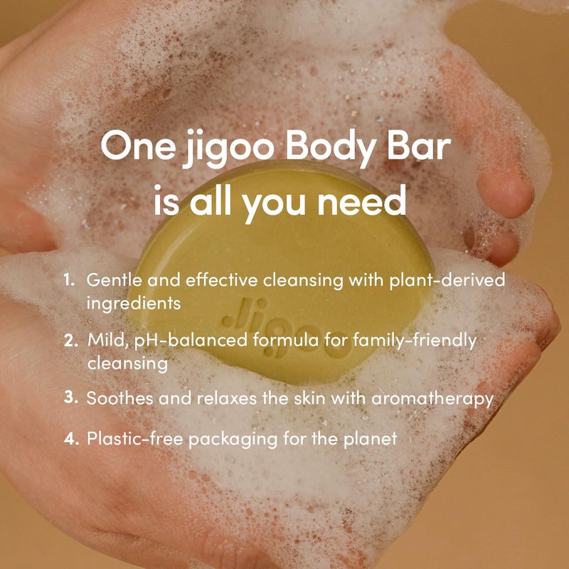 JIGOO Body Bar All in One 352oz 100g Cleansing Shea Butter Body Soap Korean Skin Care - Image 3