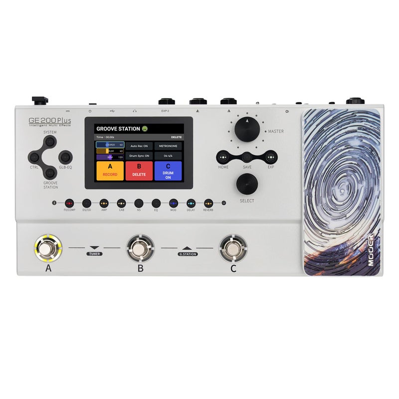 مُعالج الجيتار متعدد التأثيرات الذكي MOOER GE200 Plus الجديد مع تحكم USB MIDI