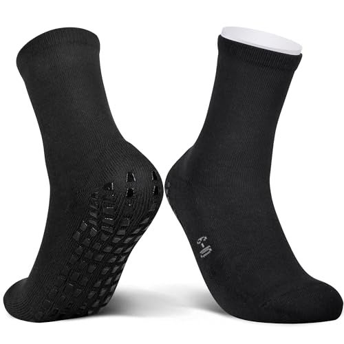Raigoo Grip Slipper Socks For Kids(4-16 Years Old) Youth Boys & Girls, Cushioned Sport Athletic Hospital Socks - Image 4