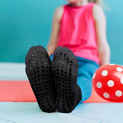 Raigoo Grip Slipper Socks For Kids(4-16 Years Old) Youth Boys & Girls, Cushioned Sport Athletic Hospital Socks - Image 3