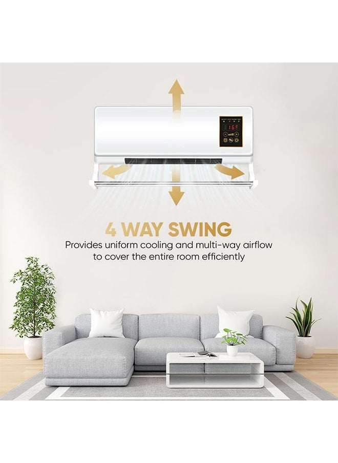 Hot and cold air heater, 2000 watts, equipped with a remote control