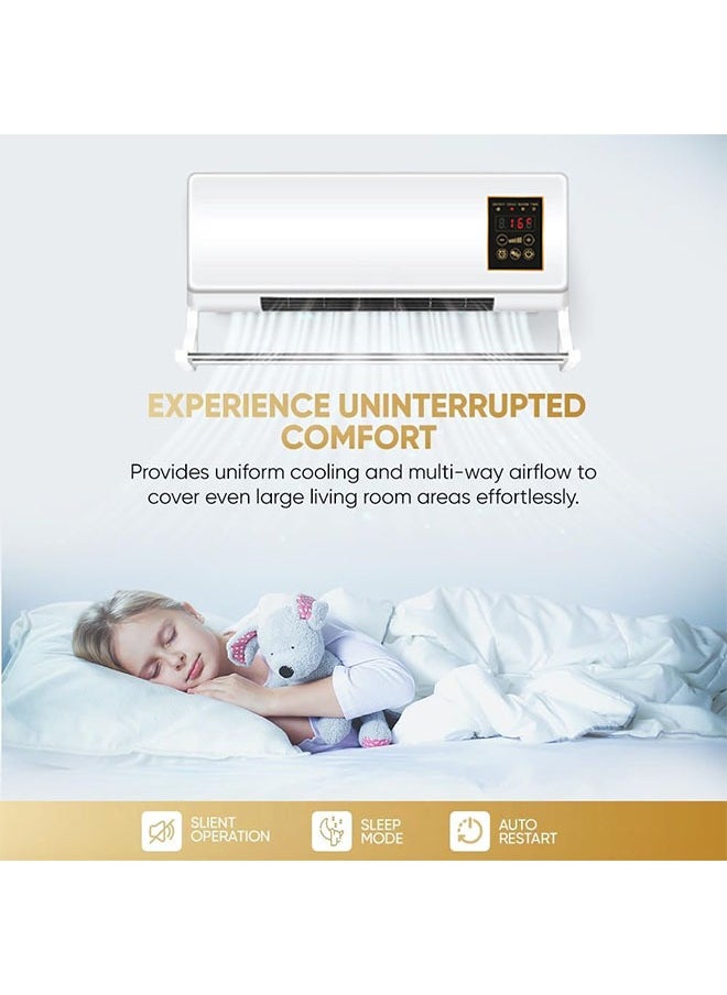 Hot and cold air heater, 2000 watts, equipped with a remote control