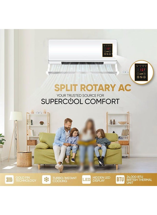 Hot and cold air heater, 2000 watts, equipped with a remote control