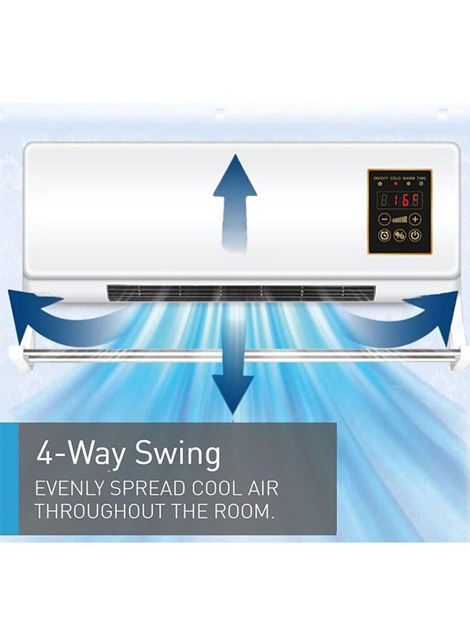 Hot and cold air heater, 2000 watts, equipped with a remote control