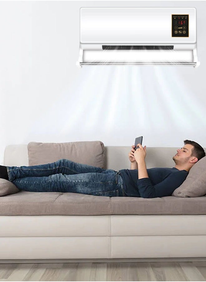 Hot and cold air heater, 2000 watts, equipped with a remote control