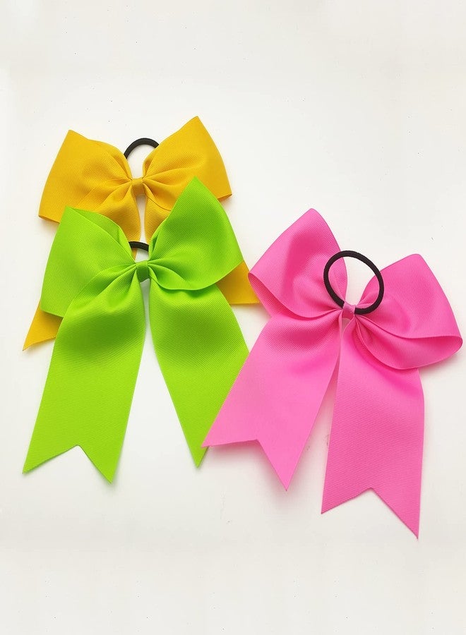 Hipcheer 20pcs 8" Large Pink Cheer Bows for Girls, Hand-made Grosgrain Ribbon Hair Accessories for Teen Girls Softball Cheerleader Sports (Pink) - Image 2