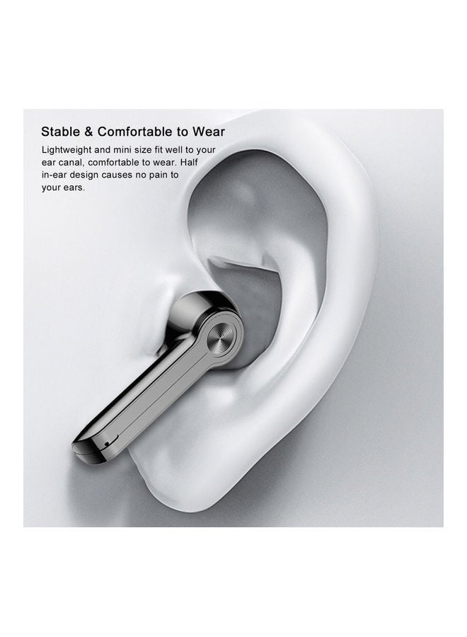 NIBEMINENT 5.0 Bluetooth Wireless Earbuds Black - Image 4