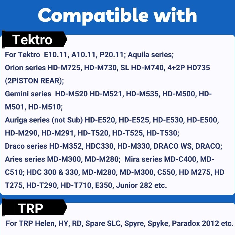 Corki Cycles 2 Pairs Semi-Metallic Bike Disc Brake Pads for TRP Tektro Shimano - Image 2