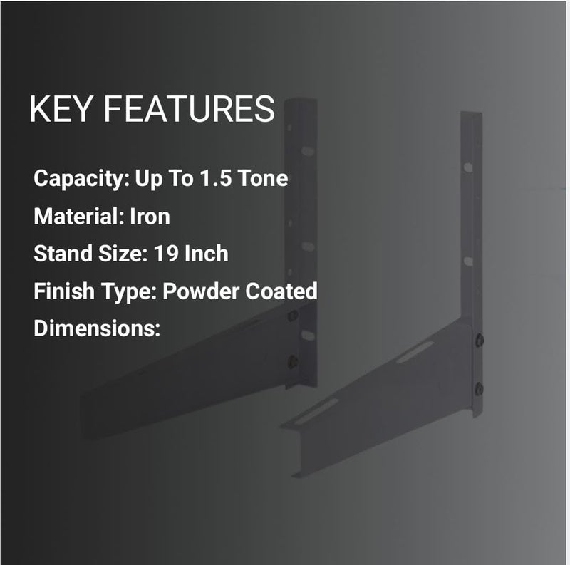 SIROTIA (19 inch) AC Stand Heavy Duty Air Conditioner Outdoor | Unit Wall Mounting Brackets Ac Out Door Stand | Sutibale for All Type of AC Outdoor Unit - Image 5
