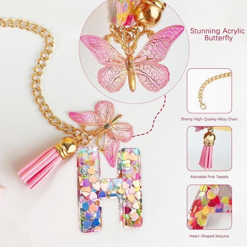 Velaco Letter Charm Accessories for Stanley Cup with Handle, Cute Initial Letter Keychain Handle Charm - Image 4