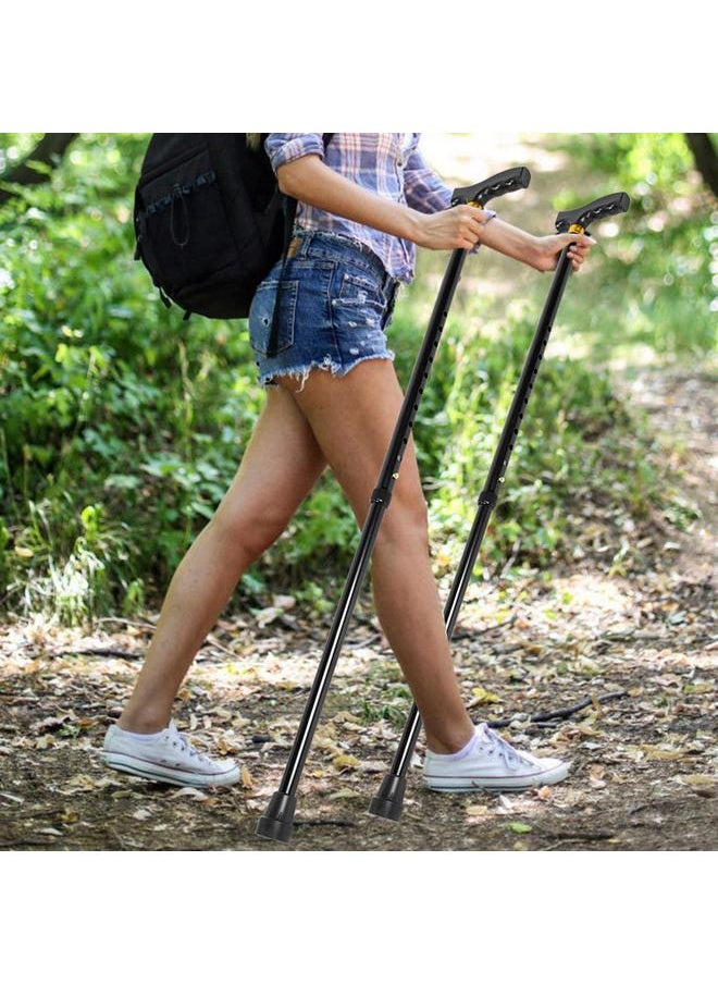 Thoraya Thicken Aluminum Alloy Outdoor Anti Skid Adjustable Folding Cane Elderly Walking Sticks Gift  - Image 4