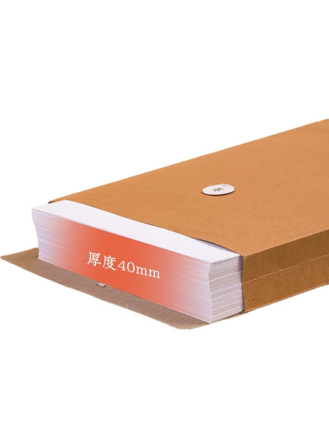 Comix 50 A4 Mixed Pulp 175G Kraft Paper File Folders, 4Cm Side Width, For Tender Documents And Contracts, Ea6074-50 - Image 3