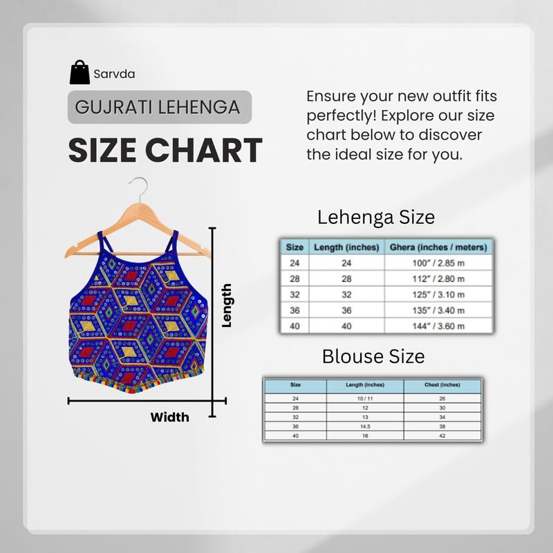 Sarvda Girls Silk Blend Lehenga Choli With Dupatta Set | Traditional Ethnic Dress For Kids | Chaniya Choli For Party & Wedding | Ready Stitched Top With Ghagra | (Color: Multicolor, Size: 9-10 Years) - Image 5