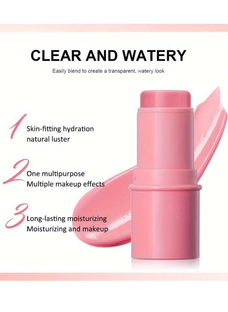 lakerain - Hydrating Glow Blush Moisturizing Hydrating Long Lasting Multi Use Glow Blusher for Eyes Lips Face Waterproof Hydrating Glow Blush Stick Tinted Blush Cooling Jelly Stick Cream Blush Balm 04 - Image 1