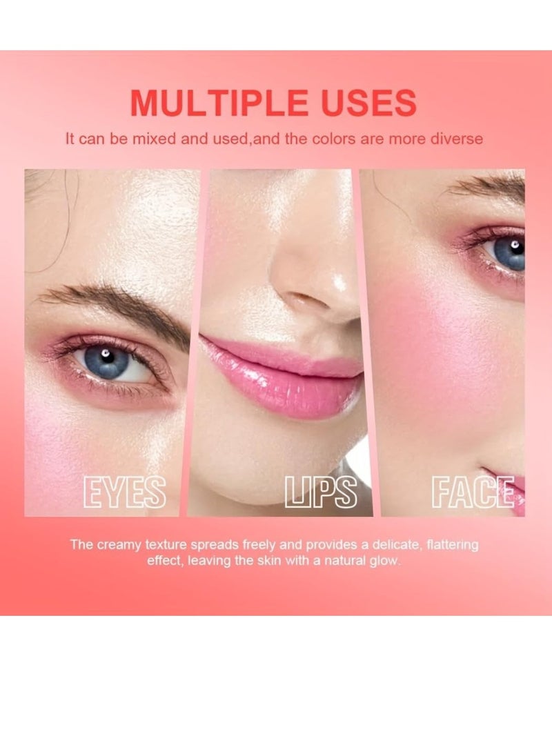 lakerain - Hydrating Glow Blush Moisturizing Hydrating Long Lasting Multi Use Glow Blusher for Eyes Lips Face Waterproof Hydrating Glow Blush Stick Tinted Blush Cooling Jelly Stick Cream Blush Balm 04 - Image 1