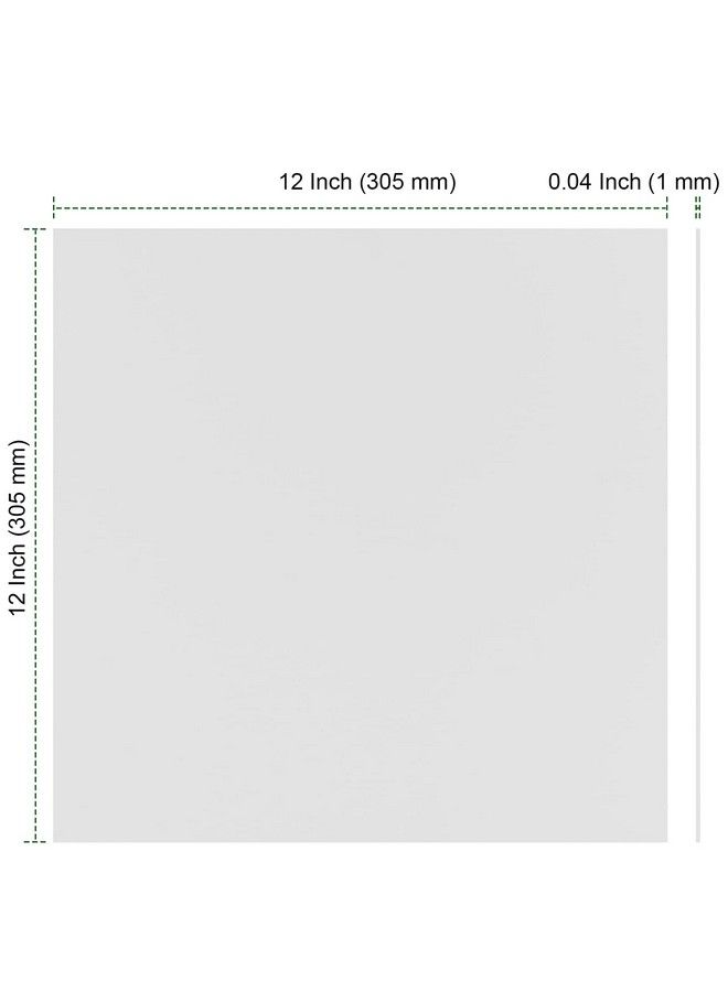 PINGEUI 50 ورقة 12 × 12 بوصة لوح مقوى أبيض متوسط الوزن ورقة كرتون أبيض لمشاريع القص واللصق وإطارات الفن والطباعة والمشاريع اليدوية - Image 3