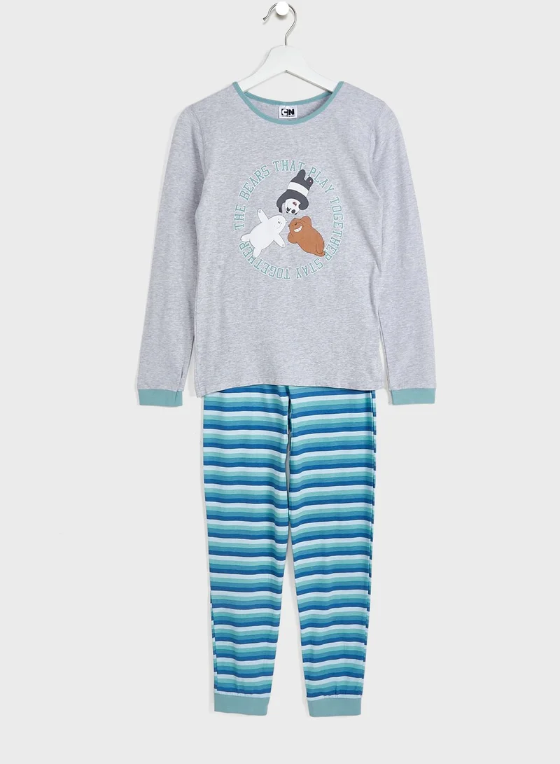 Cotton On Kids Slogan Pyjama Set
