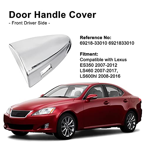 artapek Door Handle Cover Cap Chrome Plated Front Driver Side Compatible with Lexus ES350 2007-2012, LS460 2007-2017, LS600hl 2008-2016 - Image 2